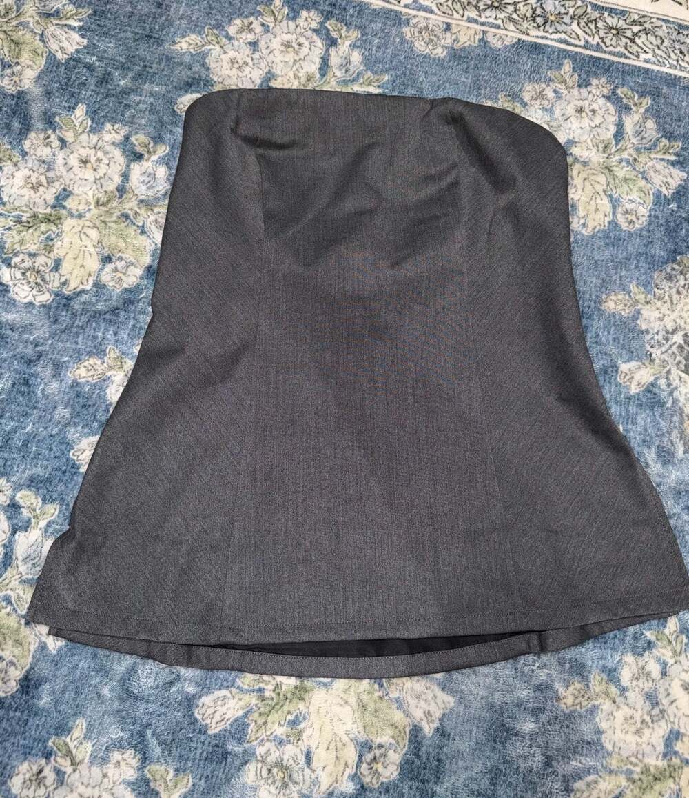 The Drop Stowe Heather Grey Strapless Bustier Tube Top